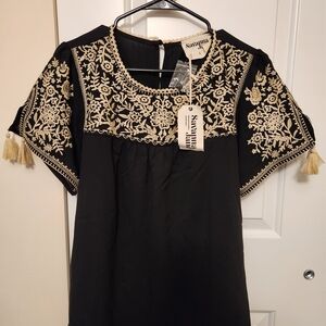 Black Embroidery Top
